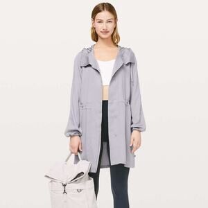 LULULEMON City Stroll Jacket Silverscreen Purple Gray Sz 12 {3M20}